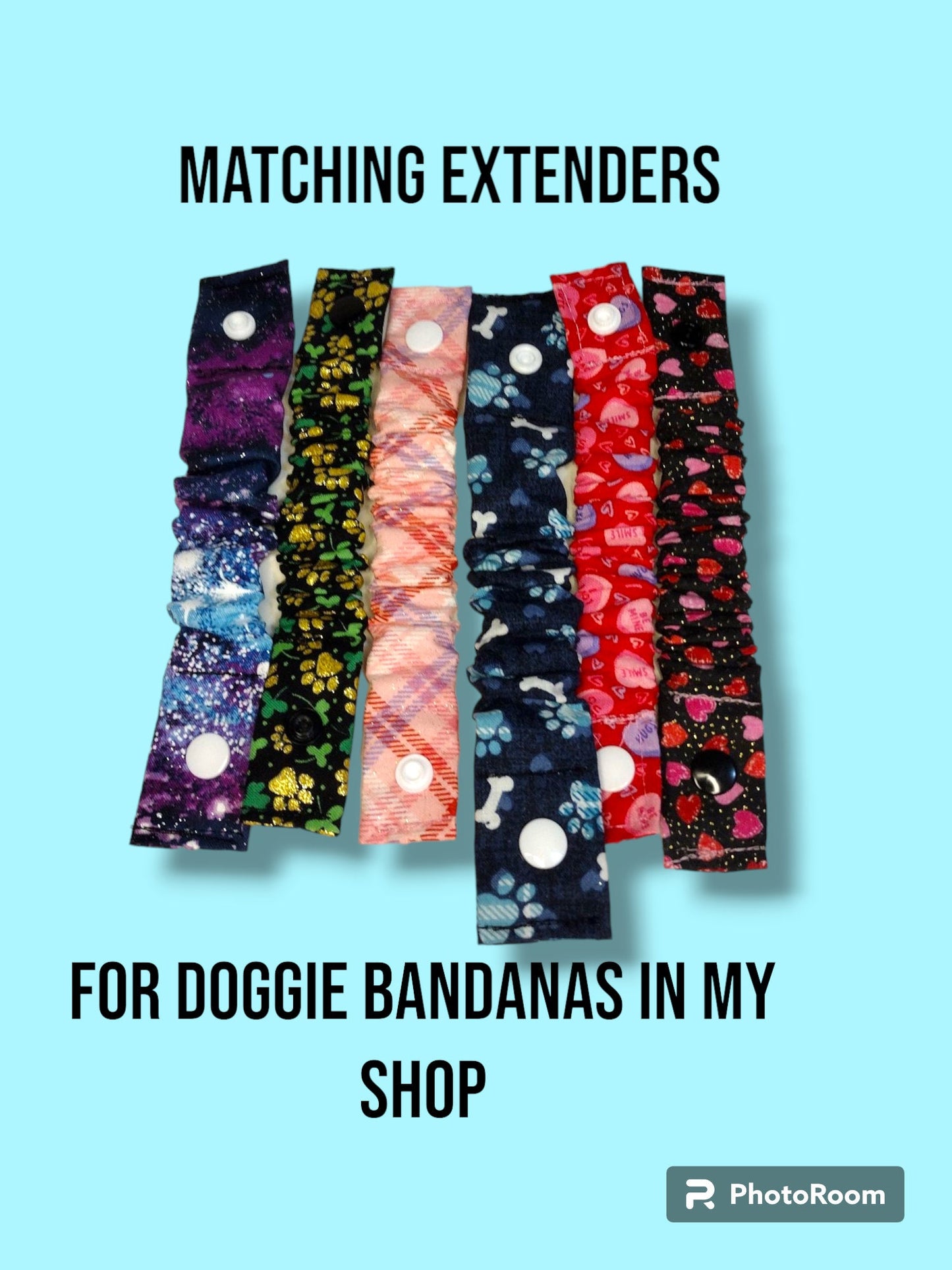 Extenders for Doggie Bandanas with snaps